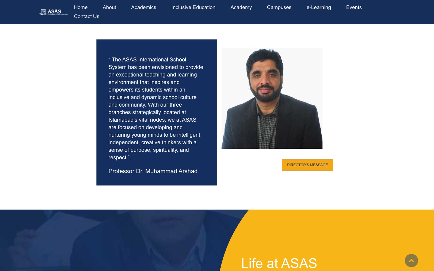 ASAS International School — Director’s message