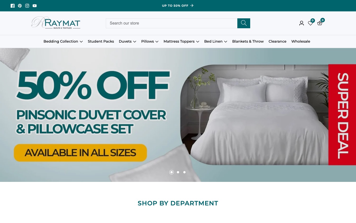 Raymat Textiles website
